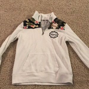 PINK half zip sweater